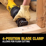 DEWALT 20V MAX Reciprocating Saw, 3,000 Strokes Per Minute, Variable Speed Trigger, Bare Tool Only (DCS380B), Black/Clear DEWALT