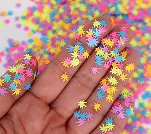 3 Pack - Green, Rainbow & Silver Holographic Leaf Glitter - Solvent Resistant & Cosmetic Grade - Face Body Nails Resin Arts & Crafts, Tumblers, Bath Electric Bliss Beauty