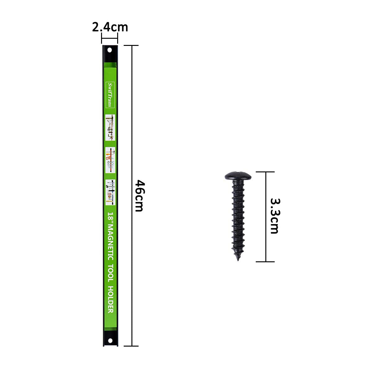 swiftrans Magnetic Tool Holder 18 Inch 8 Pack Heavy Duty Magnet Tool Bar Strip Rack Wall Mount Green¡­ swiftrans