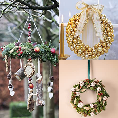 6 Pcs Wooden Wreath Frames for Crafts Unfinished Wooden Craft Floral Hoop Rings DIY Christmas Garland Wood Hanging Decorations for DIY Christmas