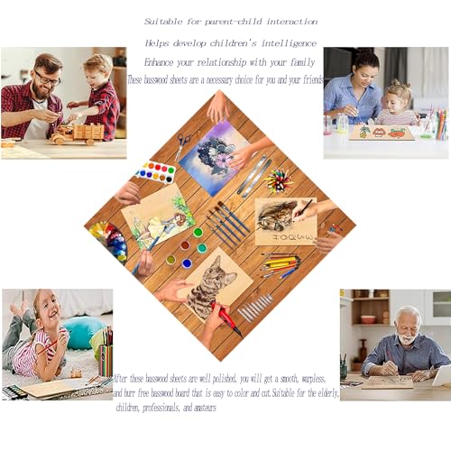 18 Pack Selected Basswood Sheets for Crafts-5 x 7 x 1/16 Inch- 1.5mm Thick Plywood Sheets - Balsa Wood Sheets -Unfinished Wood Boards for Laser twinsfox