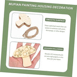 Unomor 250 Sets Chrysanthemum on Blank Wood Chip Crafts Flower Unfinished Wood Cutouts Unfinished Wood Discs Unfinished Spring Wooden Cutouts Unomor