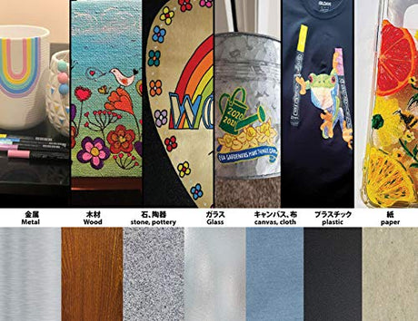 Acrylic Paint Pens 22 Red & Pink Tones Assorted Pro Color Series Markers Set 0.7mm Extra Fine Tip for Rock Painting, Glass, Mugs, Wood, Metal, TOOLI-ART