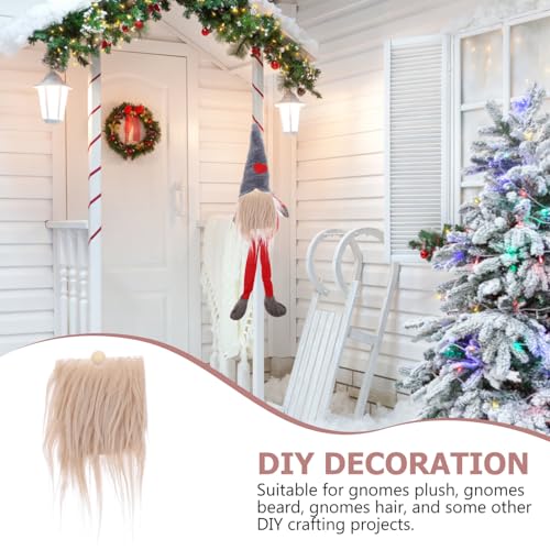 MAGICLULU 12 Pcs Gnome Beards Handmade Dwarf Beard with Wooden Balls Christmas Fluffy Fuzzy Craft Beards for Home Party Decor MAGICLULU