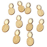 JANOU 50pcs Pineapple Wood Cutouts DIY Craft Embellishments Gift Unfinished Wooden Ornaments Decoration JANOU