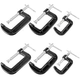 MUKCHAP 6 PCS 3 Size C-clamp Set, 2" 3" 4" Small C Clamps, Mini G Clamps for Woodworking or Metal Workpiece, Black MUKCHAP