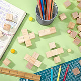Geetery 200 Pcs Unfinished Wooden Blocks for Crafts 1 Inch Mini Blank Wood Cubes Natural Pine Solid Wood Squares for DIY Arts Craving Painting Geetery