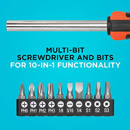 BLACK+DECKER Magnetic Screwdriver Set, 17-Piece (BDHT65003) - WoodArtSupply