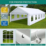 YITAHOME 20x40FT Party Tent Heavy Duty Wedding Tent Event Shelters Outdoor Canopy Upgraded Galvanized Steel Carport with Removable Sidewall Windows YITAHOME