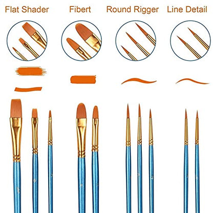 AROIC 36 Colors Watercolor Paint Set, Watercolor Pan Set with 70 Nylon Brushes and 6 Refillable Water Brushes. Perfect for Adults, Children and - WoodArtSupply