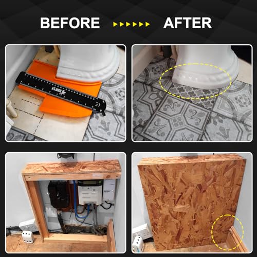 JOREST Christmas Gifts Unique for Father Dad Husband Carpenter, Connectable Contour Gauge, Stocking Stuffers Ideas for Adults Men, Super Profile Jorest