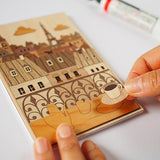 KINOWA Wooden Art Kit Kiharie Paris Made in Japan KINOWA