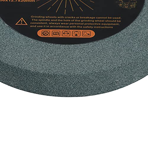 AmaCupid Bench Grinding Wheel 6 inch, for Sharpening Hard Alloy Tools, Products of Non-Metallic Materials. Green Silicon Carbide Abrasive. 1/2 Inch AmaCupid