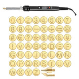 DIY Wood/Leather Burning Set, 26 Letters Copper Mold -DIY Wood Burning/Carving Set, Letter Soldering Iron DIY Tools, Letter Soldering Iron Stencils lagine