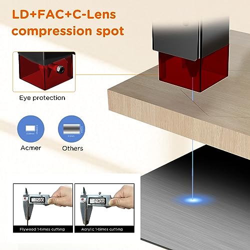 ACMER P1 Laser Engraver, 10W Output Laser Cutter, 50W Laser Engraving Machine, DIY CNC Laser Cutter and Engraver Machine for Wood, Metal, Acrylic, ACMER