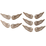hobbyhub 80 Pcs Unfinished Angel Wings Shape Wooden,4 Styles Blank Wood Slices for DIY Painting Home Decor hobbyhub