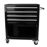 SEHAONOHOME 4 Drawers Rolling Tool Chest Cabinet with Wheels, Tool Storage Cabinet and Tool Box Organizer for Garage Warehouse Workshop, Black SEHAONOHOME