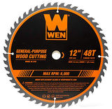 WEN BL1248 12-Inch 48-Tooth Carbide-Tipped Professional Woodworking Saw Blade for Miter Saws and Table Saws,Silver WEN