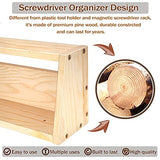 3 Pack Tool Organizers and Storage, Wooden Screwdriver Organizer Wall Mount, Pliers Rack Hammer Screwdriver Holder Tool Rack for Garage Shed Workshop stepstall