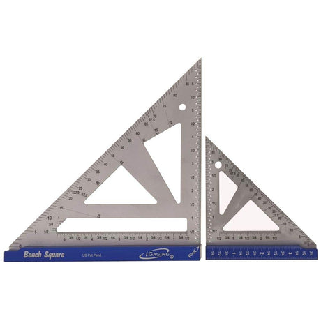 iGaging Bench Square Set 4" and 7" Stainless Steel w/ 16th and 32nd Scale Stainless Steel iGaging