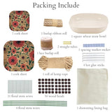 AOUXSEEM 99 Pcs Basket Weaving DIY Kits for Beginners, Jute Rope Woven Lace Storage Flower Basket with Handles for Easter Picnics Home Wedding AOUXSEEM