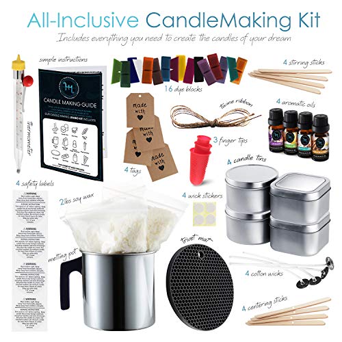 Etienne Alair Soy Candle Making Kit for Adults & Kids, Candle Making Supplies, DIY Candle Making Kit for Beginners, Natural Soy Wax Candle Making - WoodArtSupply