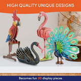 4-in-1 3D Wooden Bird Puzzle Set for Creative Kids - DIY Model Building Kits Smartstoy