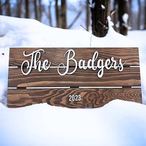 Custom Wood Name Sign - Business Sign, Wedding Gifts, Couple Gifts, Last Name Sign, Location Sign, Door Sign, Welcome Sign for Every Milestone - WoodArtSupply