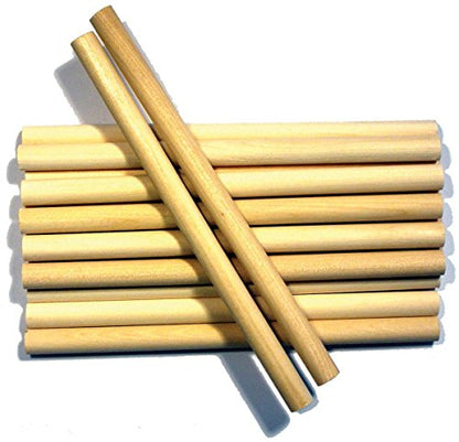 Wood Craft Dowel Rods 6 Inches x .4 Inches Diameter- 20 Count