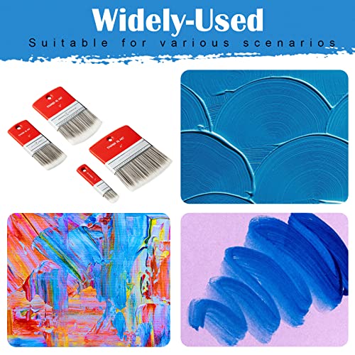 Falling in Art 3PCS Filbert Paddle Paint Brush Set, Scale Brush for Oil and Acrylic Paints(1 Inch,2 Inch,3Inch) Falling in Art