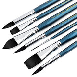 Transon 7pcs Natural Watercolor Paint Brush Set Professional for Watercolor Acrylic Ink Gouache Tempera TRANSON