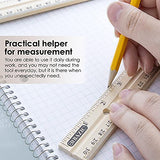BAZIC Wooden Ruler 12" (30cm), Singel Metal Edge, Inches Centimeter Metric Measuring Drafting Rulers, for Students School Supplies (3/Pack), 1-Pack BAZIC Products