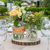 Sancodee 8 Pcs Large Unfinished Wood Slices, 11-12 Inches Wood Slabs for Centerpieces Natural Wooden Circle, DIY Wood Centerpieces for Tables Wedding Sancodee