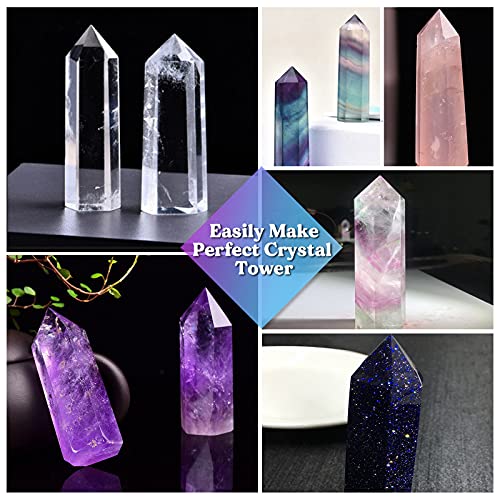 LET'S RESIN Crystal Tower Resin Molds, Large Point Silicone Molds for Resin, 3 Different Sizes Epoxy Resin Molds for DIY Flower Preservation, Faux
