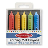 Melissa & Doug Learning Mat Crayons - 5 Colors Melissa & Doug