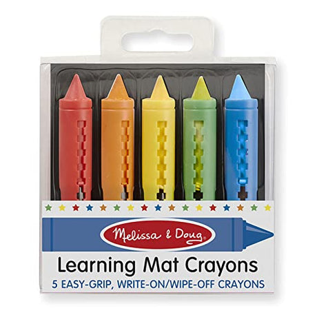 Melissa & Doug Learning Mat Crayons - 5 Colors Melissa & Doug