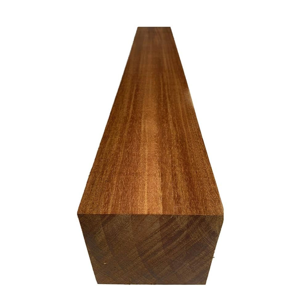 African Mahogany Wood Turning Blanks, Suitable Square Turning Blanks (1, 1.5 x 3/8 x 5) - WoodArtSupply