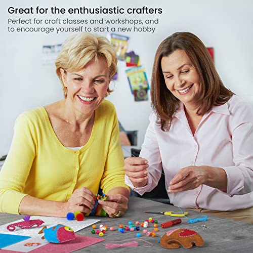 ARTEZA Ultimate Craft Kit, Over 1,000 Pieces and Craft Supplies, Felt, Pom Poms, Googly Eyes, Glitter Glue, Pipe Cleaners for Crafts and DIY Projects ARTEZA