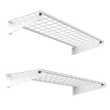Wallmaster 2-Pack 15x45 Heavy Duty Garage Wall Shelving 45-inch-by-15-inch Wall Mount Garage Storage Rack Floating Shelves Max Load 400lb White Wallmaster