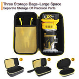 3 Pcs Hard Case,Case for DEWALT 20V Max XR Cordless Router, Brushless(DCW600B),Portable Carrying Storage Bag for Router Bits, Case Only AIKANG