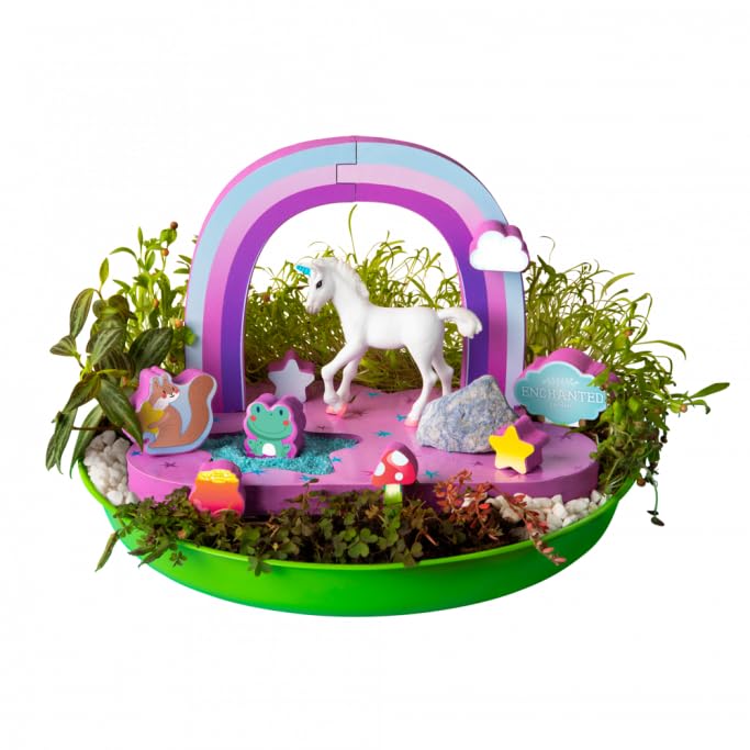 Craft-tastic Enchanted Garden - DIY Nature Craft Kit - Outdoor and Indoor - Grow and Play - Comes with Unicorn, Seeds, and Garden Decorations - Ages Craft-tastic