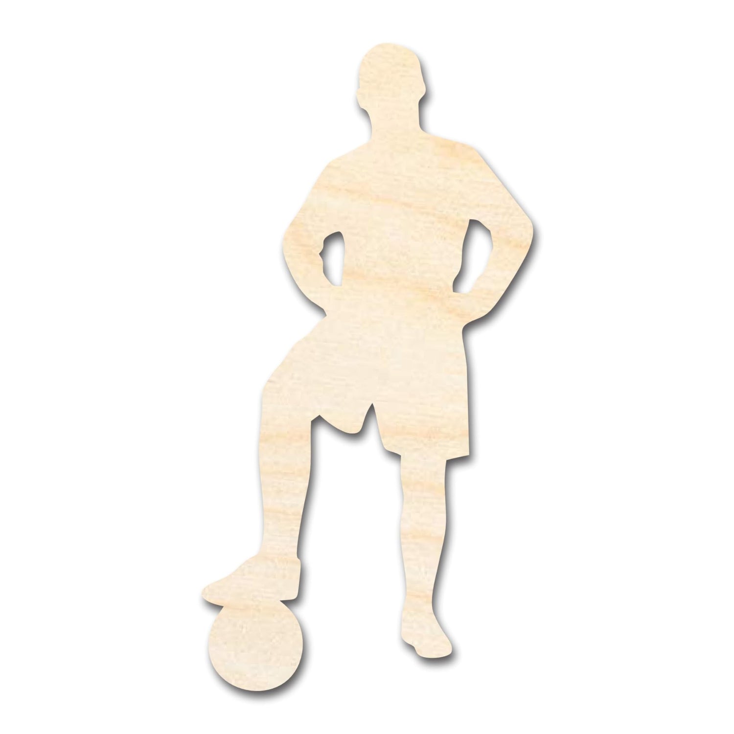 Unfinished Wood Soccer Player Silhouette | DIY Sports Craft Cutout | up to 36" DIY 7" / 1/8" 24 Hour Crafts