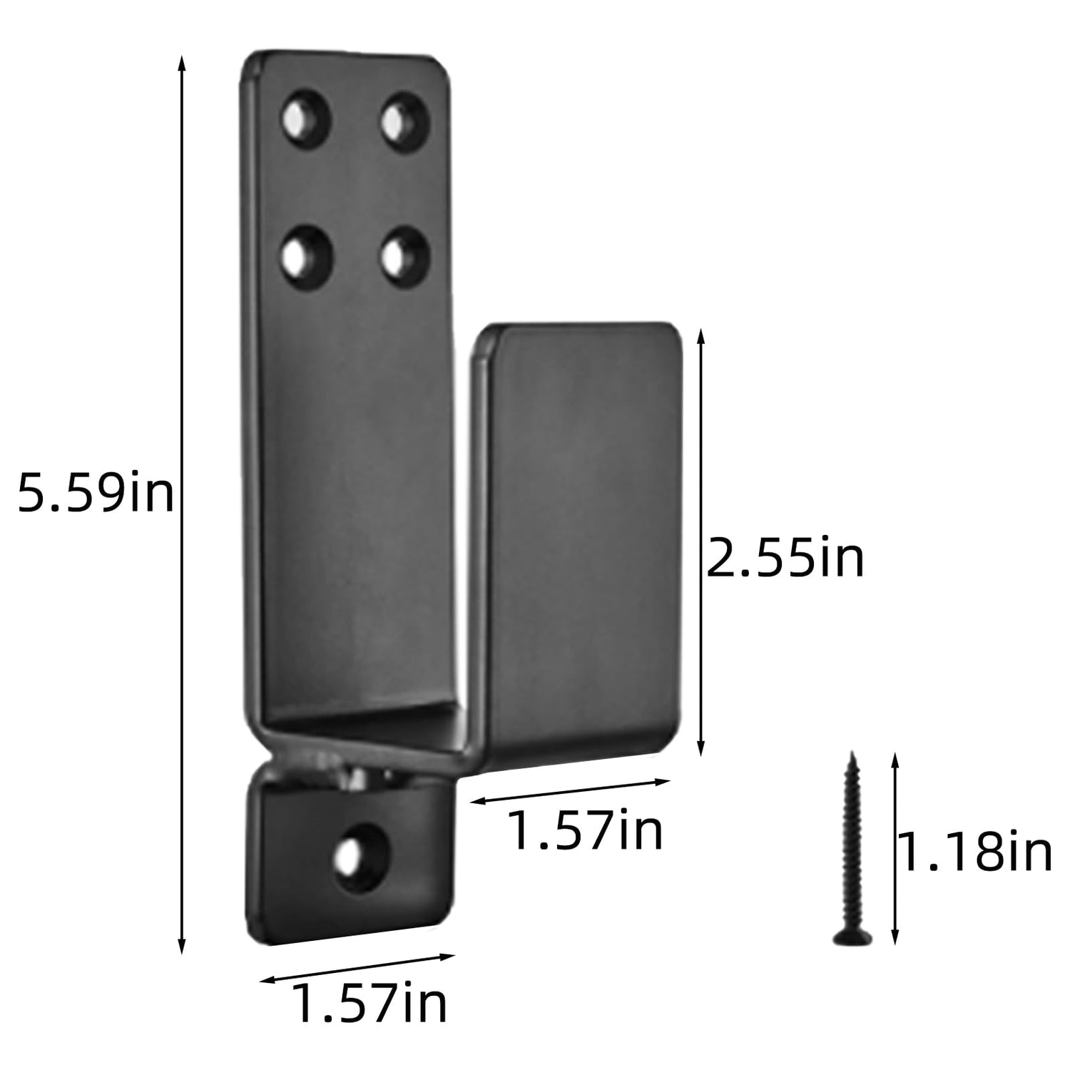 4 Pcs Door Barricade Brackets, Door Metal Bar Bracket for 2X4 Lumber Door Brace Security Bar as Home, Barn, Shed, Garage, Gate Security Door Tefola