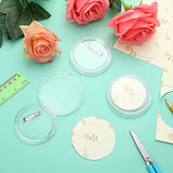 30 Pcs 2.36'' Pin Button Badge Acrylic Clear Pin Buttons Blank Badge Making Kit Acrylic Badge Maker for Craft DIY Kids' Paper Craft Activities etc ZWIN