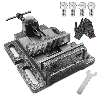 MYTEC Drill Press Vise, 3.0" Black, Quick Release Workbench Industrial Vise Clamp, High-grade cast steel Bench Clamp - WoodArtSupply