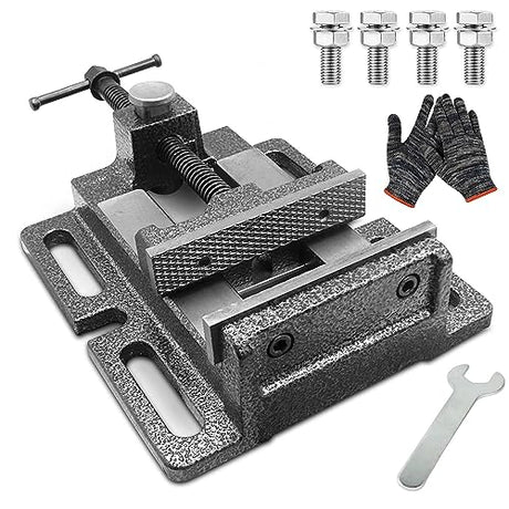 MYTEC Drill Press Vise, 3.0" Black, Quick Release Workbench Industrial Vise Clamp, High-grade cast steel Bench Clamp MYTEC