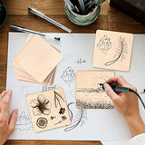 40 Pieces 6 x 6 Inches Unfinished Squares Blank Wooden Pieces Wooden Square Cutouts Wood Slices for Painting Writing Carving DIY Arts Craft Project Coopay