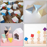ZOENHOU 300 PCS 1 Inch Wooden Cubes, Premium Natural Solid Wood Unfinished Wooden Block Set for Painting Decorating Crafting DIY Projects ZOENHOU