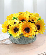 BAZIMA DIY Felt Flower Art Craft Kit, DIY Felt Sunflower Pot Bonsai Kit, Floral Gifts,Beginner Craft Kit,Arrange Pre-Cut Felt Flowers and Foliage BAZIMA ALICE