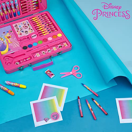 Disney Princess Art Set, Arts and Crafts for Kids 60 Pieces Colouring Sets for Girls Creative Drawing and Painting Sets for Children Art Supplies Disney